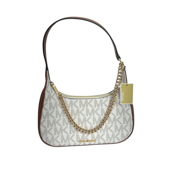 Michael Kors Kelsey Small Women's Fashion Vanilla/Lugg Purse